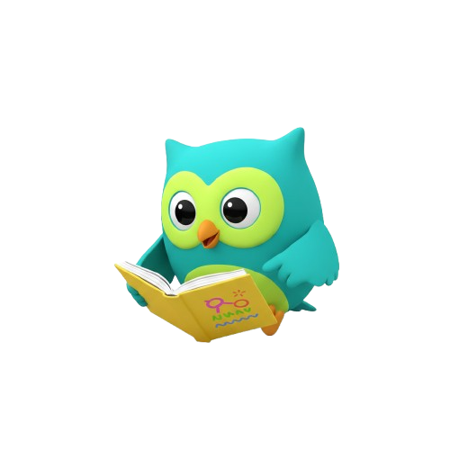 Learnly Owl Reading a Book